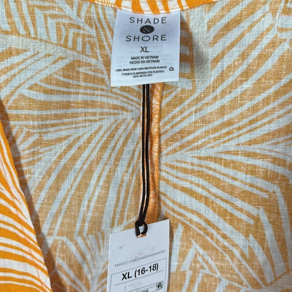 NWT Shade and Shore Tie Front Long Sleeve Swimsuit Coverup - Picture 6 of 7